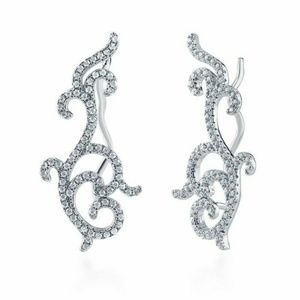 Sterling Silver CZ Filigree Ear Crawlers